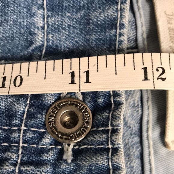 HYDRAULIC Baggy Utility Cargo Jeans Size 19/20 Wide Leg‎ Flare Denim 80s 90s VTG - Picture 12 of 15